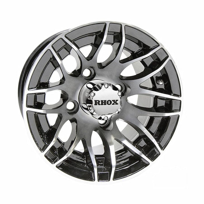 10" RX175 Black/Machined Aluminum Golf Cart Wheel | RHOX®