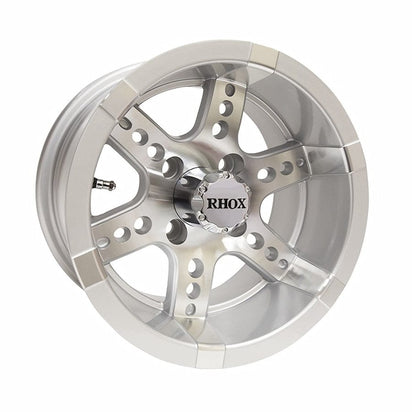 12" RX251 Silver/Machined Golf Cart Wheel | RHOX®