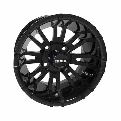 12" RX271 Gloss Black Golf Cart Wheel | RHOX®