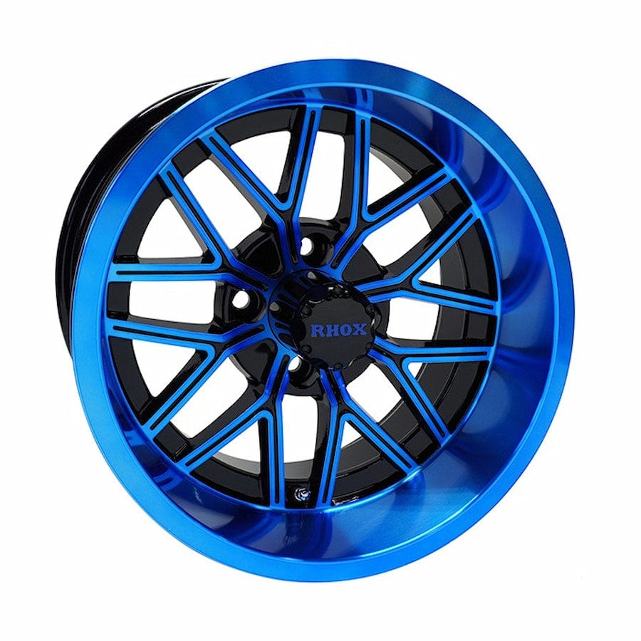 14" RX281 Blue/Black Golf Cart Wheel RHOX® —