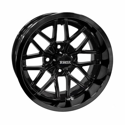 14" RX281 Gloss Black Golf Cart Wheel | RHOX®