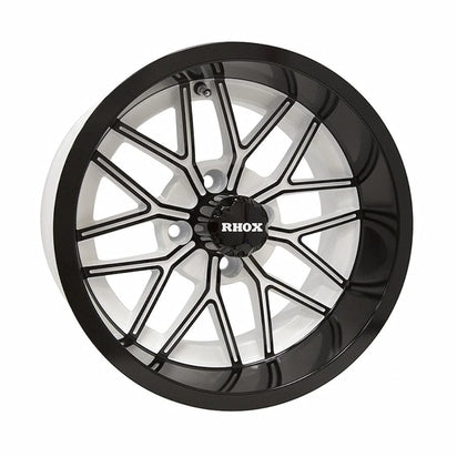 14" RX281 White/Black Golf Cart Wheel | RHOX®
