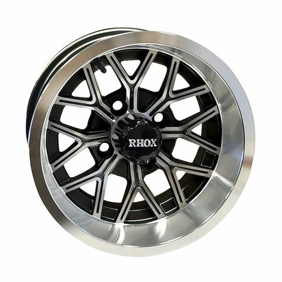 12" RX283/RX284 Black/Machined Golf Cart Wheel | RHOX®