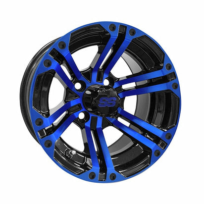 12" RX334 Blue/Black Golf Cart Wheel | RHOX®