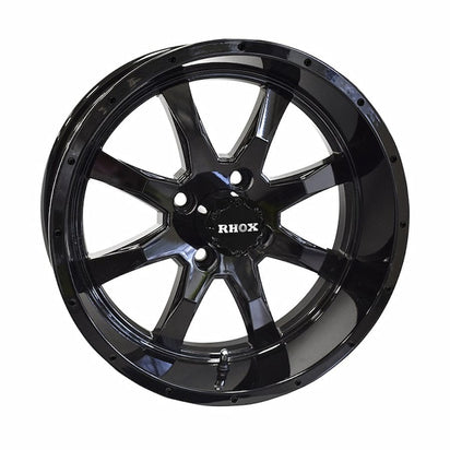 15" RX375 Gloss Black Golf Cart Wheel | RHOX®