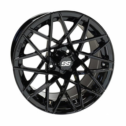 15" RX395 Gloss Black Golf Cart Wheel | RHOX®