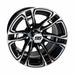 12" RX396 Black/Machined Golf Cart Wheel | RHOX®