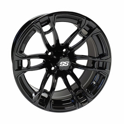 15" RX398 Gloss Black Golf Cart Wheel | RHOX®