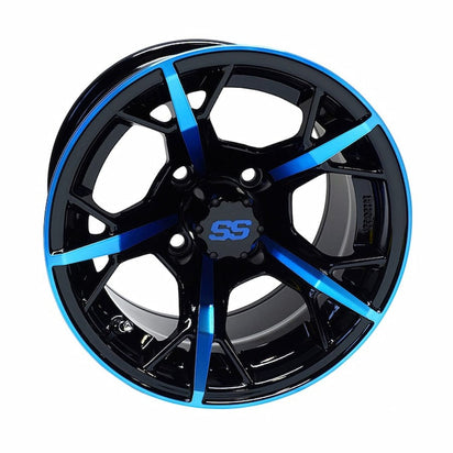 12" RX399 Blue/Black Golf Cart Wheel | RHOX®