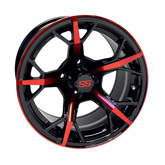 14" RX400 Red/Black Golf Cart Wheel | RHOX®