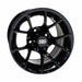 12" RX406 Gloss Black Golf Cart Wheel | RHOX®