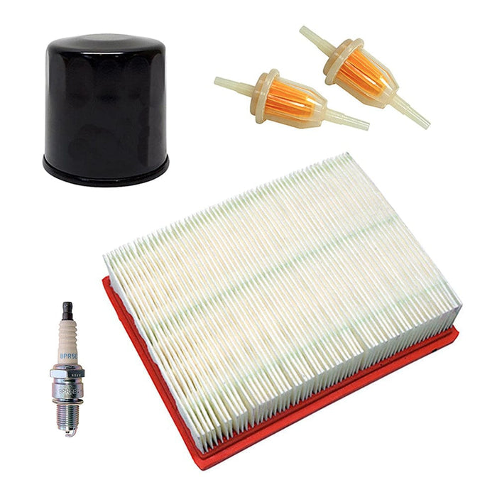 Club Car DS Tune-up Kit 17570 (Fits 1992-Up) gas model, includes oil filter, fuel filters, spark plug, and air cleaner..