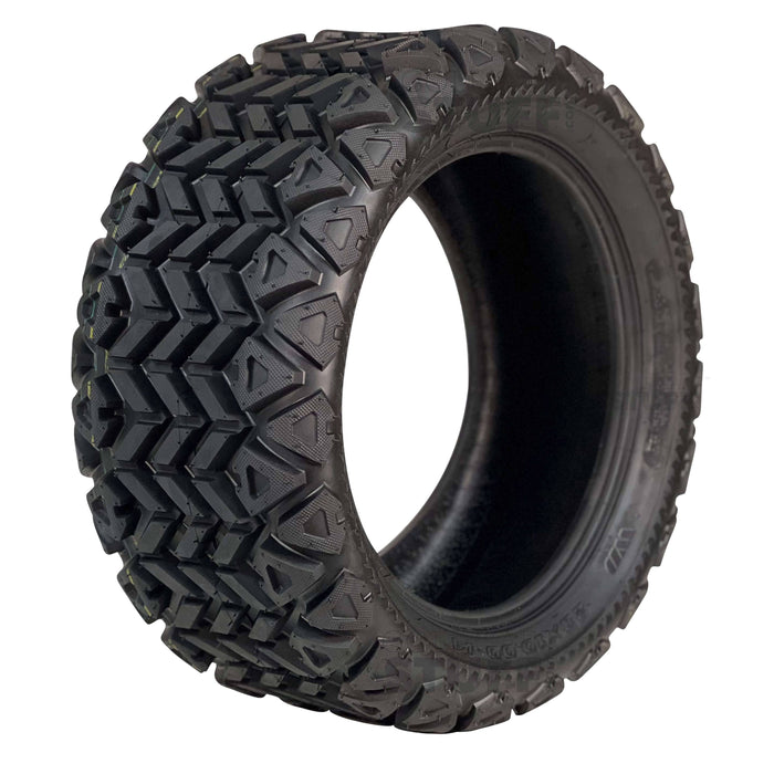 14" Voodoo Gloss Black Golf Cart Wheels and 23" Tall All Terrain/Off-Road Tires Combo- Set of 4