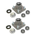 Front replacement complete hub assemblies for Club Car DS model golf carts.