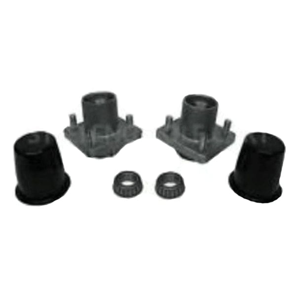 Set of front hub repalcements with bearings for EZGO TXT model golf carts, year 2001.5 and newer.