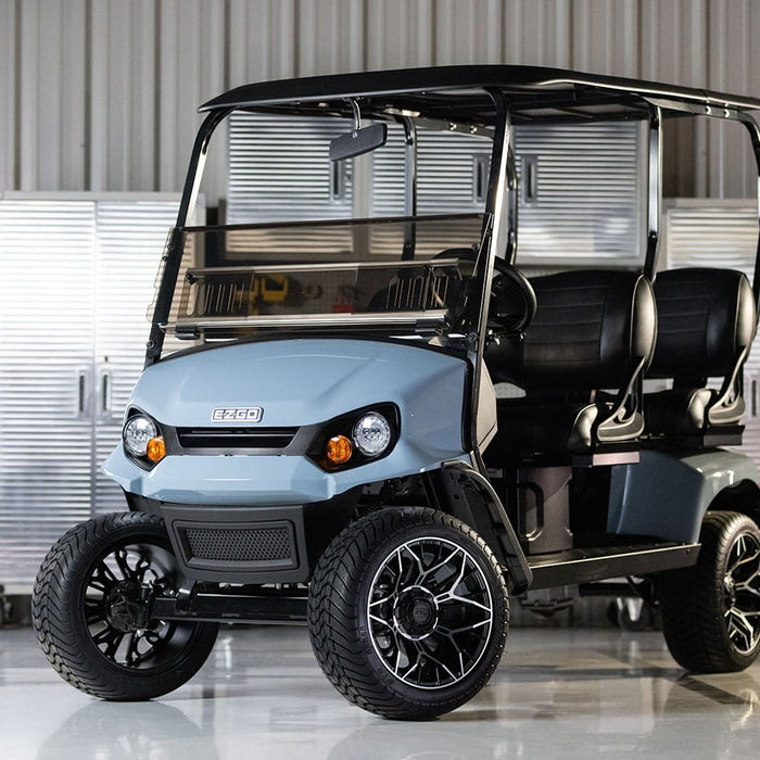 12" Stellar Black / Machined Golf Cart Wheel - 12"x7" ET-25 Offset⎮GTW®