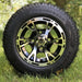 10" Ranger Black/Machined Aluminum Golf Cart Wheels and 205/50-10 DOT Street/Turf Golf Cart Tires Combo - Set of 4 (Choose your tire!) - GOLFCARTSTUFF.COM™