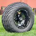 10" Stallion SS Wheels in Gloss Black Finish and 20" Arisun Lightning Tires Combo- Set of 4 - GOLFCARTSTUFF.COM™
