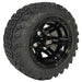 10" Terminator Gloss Black Golf Cart Wheels and 18" All Terrain Golf Cart Tires Combo - Set of 4 - 18" Tall (Fits all Carts!) - GOLFCARTSTUFF.COM™