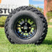 10" Vampire Gloss Black Aluminum Golf Cart Wheels and 22x11-10 DOT All Terrain Tires Combo - Set of 4 - GOLFCARTSTUFF.COM™