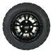 10" Vampire Gloss Black Golf Cart Wheels and 18" All Terrain Golf Cart Tires Combo - Set of 4 - 18" Tall (Fits all Carts!) - GOLFCARTSTUFF.COM™