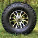 10" Venom Black/Machined Aluminum Golf Cart Wheels and 22x11-10 Backlash All Terrain Off Road Golf Cart Tires Combo - Set of 4 - GOLFCARTSTUFF.COM™