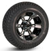12" Stallion Machined/ Black Wheels and WANDA GFX 23x10-12 (23" tall) DOT Street Tires - Set of 4 - GOLFCARTSTUFF.COM™