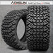 12" Stallion SS Wheels in Black and Machined Aluminum Finish and 23" All-Terrain Off-Road Arisun X-Trail Tires Combo - Set of 4 - GOLFCARTSTUFF.COM™