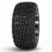 12" Tempest Gunmetal & Machined Aluminum Golf Cart Wheels and 23" DOT Approved All-Terrain Tires Combo- Set of 4 - GOLFCARTSTUFF.COM™