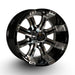 12" Tempest Machined/ Black Wheels and WANDA GFX 23x10-12 (23"tall) DOT Street Tires - Set of 4 - GOLFCARTSTUFF.COM™