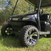 12" Vampire Black/Machined Aluminum Golf Cart Wheels and 20x10R-12 GTW Nomad DOT All Terrain Extreme Golf Cart Tires - Set of 4 - GOLFCARTSTUFF.COM™