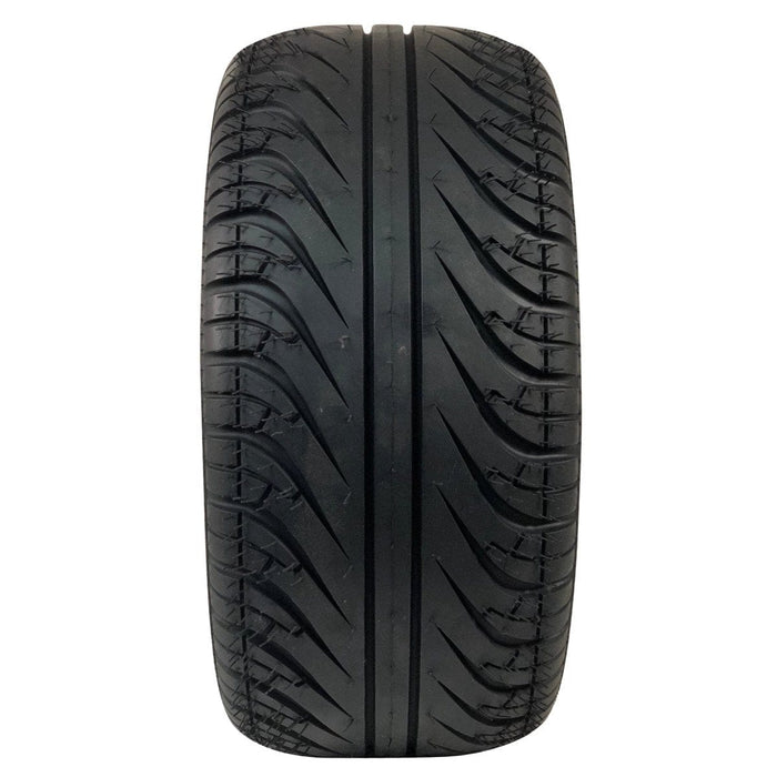 12" Venom Aluminum SS Wheels in Black and Machined Aluminum Finish and 215/35-12 Low-Profile Arisun Cruze Turf Tires Combo - Set of 4 - GOLFCARTSTUFF.COM™