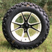 14" Apollo White/Black Aluminum Golf Cart Wheels and 23x10-14 DOT All Terrain Off-Road Golf Cart Tires Combo- Set of 4 (Choose your tire!) - GOLFCARTSTUFF.COM™