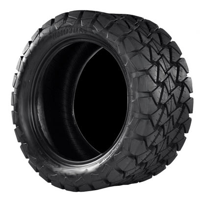 14" Godfather Gloss Black Aluminum Golf Cart Wheels and All Terrain Golf Cart Tires Combo - Set of 4 (Select your tire!) - GOLFCARTSTUFF.COM™