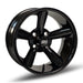 14" Godfather Gloss Black Aluminum Golf Cart Wheels and All Terrain Golf Cart Tires Combo - Set of 4 (Select your tire!) - GOLFCARTSTUFF.COM™