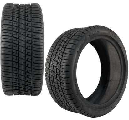 14" Matrix Gloss Black Aluminum Golf Cart Wheels and 205/30-14 Low-Profile DOT Street & Turf Tires Combo - Set of 4 (Choose your tire!) - GOLFCARTSTUFF.COM™