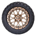 14" Matrix SS Wheels in Matte Bronze Finish and 23" All-Terrain Off-Road Arisun X-Trail Tires Combo- Set of 4 - GOLFCARTSTUFF.COM™