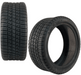 14" Ranger Aluminum SS Wheels in Black and Machined Aluminum Finish and 205/30-14 Low-Profile Arisun Cruze Turf Tires Combo - Set of 4 - GOLFCARTSTUFF.COM™
