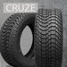 14" Ranger Aluminum SS Wheels in Black and Machined Aluminum Finish and 205/30-14 Low-Profile Arisun Cruze Turf Tires Combo - Set of 4 - GOLFCARTSTUFF.COM™