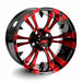 14" Vampire Black/Red GCS™ Colorway Golf Cart Wheels - 14"x7" ET-15 Offset - GOLFCARTSTUFF.COM™