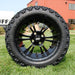 14" Vampire SS Wheels in Gloss Black Finish and 23" Trail DOT All Terrain Tires Combo- Set of 4 - GOLFCARTSTUFF.COM™
