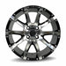 15" AR818 Super Gloss Black & Machined Golf Cart Wheels - 15"x7" ET-25 Offset - GOLFCARTSTUFF.COM™