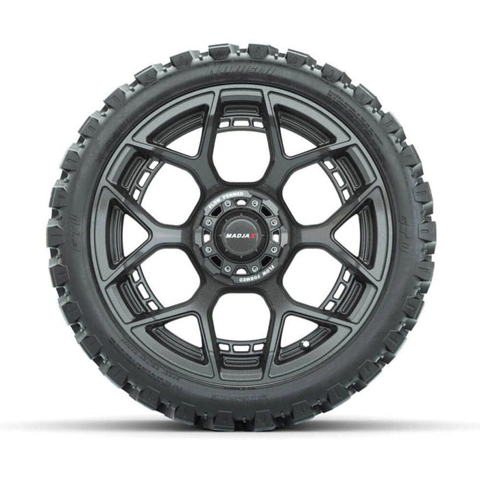 15" MadJax® Flow Form Evolution Wheels with GTW® Nomad 23x10-R15 Off Road Tires - Set of 4 - Select Your Finish - GOLFCARTSTUFF.COM™