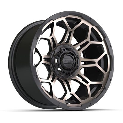 Matte bronze tint 14" Bravo GTW golf cart wheel.