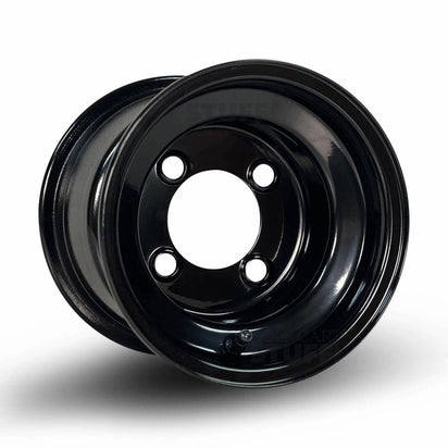 8" Black Steel OEM Golf Cart Wheel - 8"x7" ET-0 Center Offset - GOLFCARTSTUFF.COM™