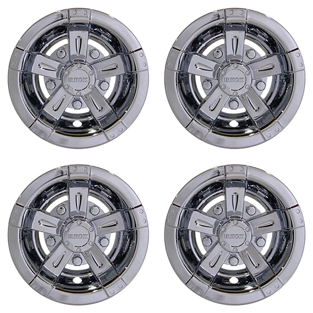 Universal 10" Golf Cart Hub Caps Vegas Chrome RHOX —