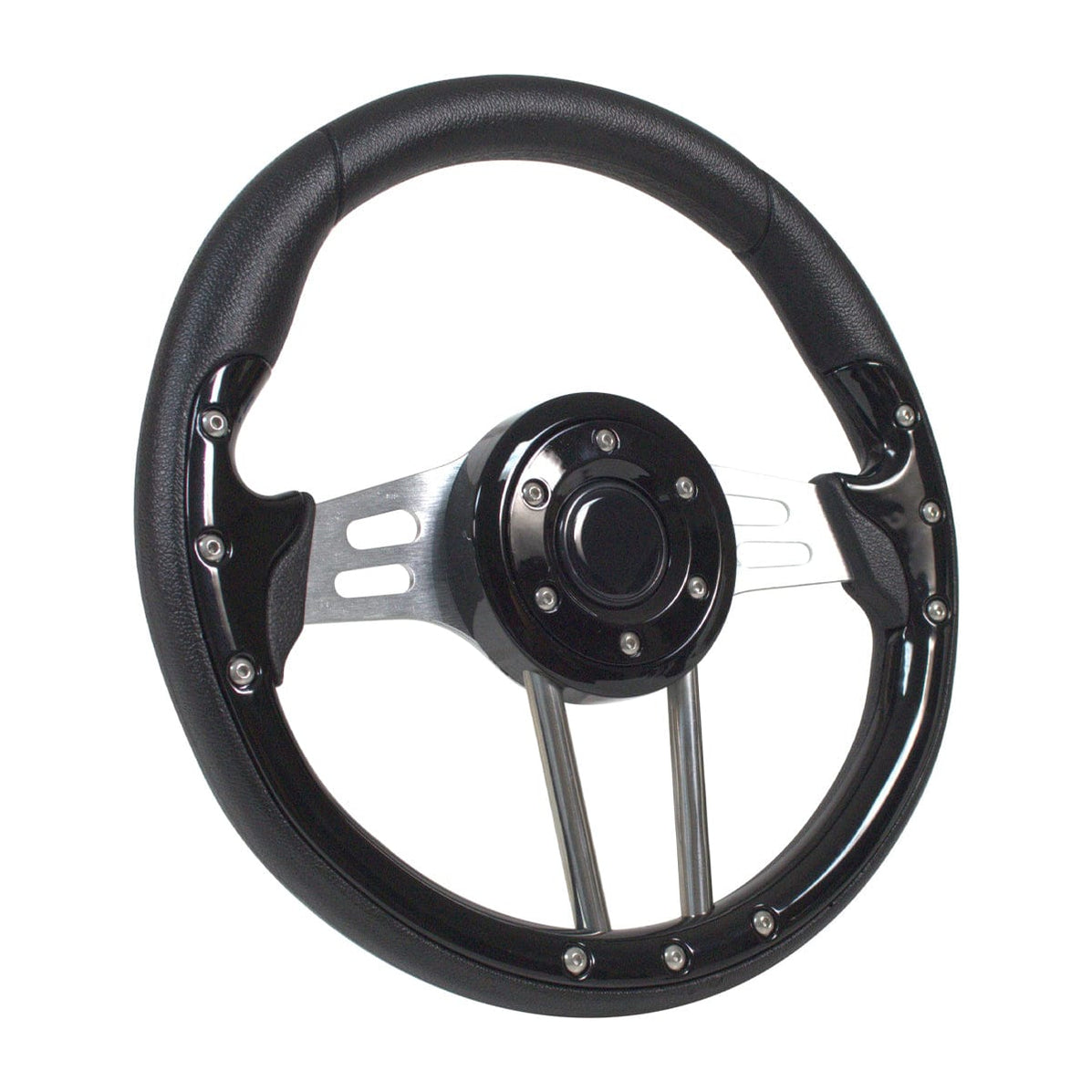Black GTA3 Golf Cart Steering Wheel —