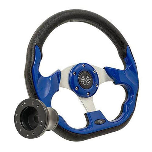 Blue Club Sport Golf Cart Steering Wheel - 12.5" - GOLFCARTSTUFF.COM™