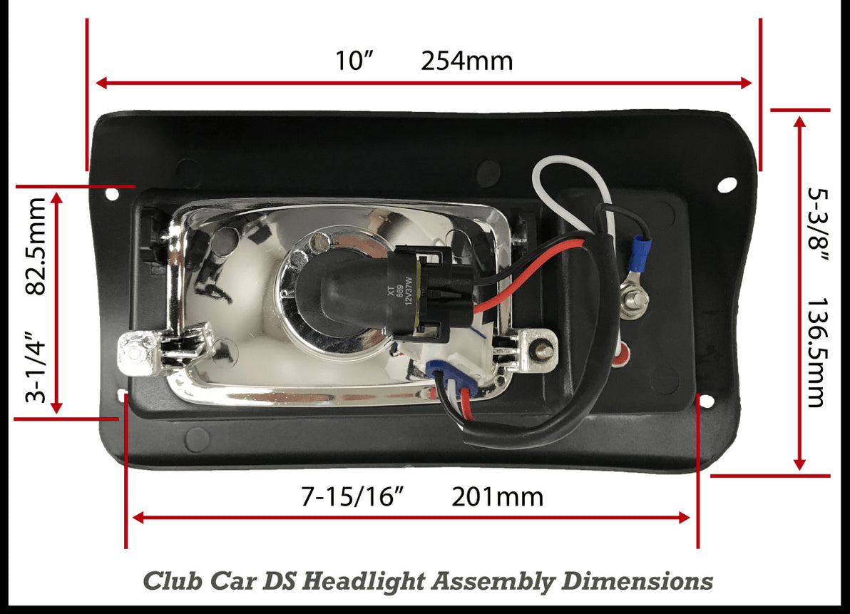 Adjustable Club Car DS LED Headlight Kit —
