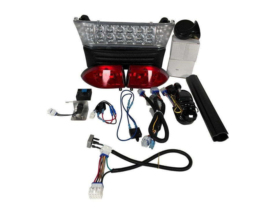 10L0L Golfwagen-LED-Licht-Set (12 V) für Club Car Precedent G&E (ab 2004),  Deluxe-Scheinwerfer-Rücklicht mit Blinkern, Warnblinker, Hupe und Bremse :  : Sport & Freizeit